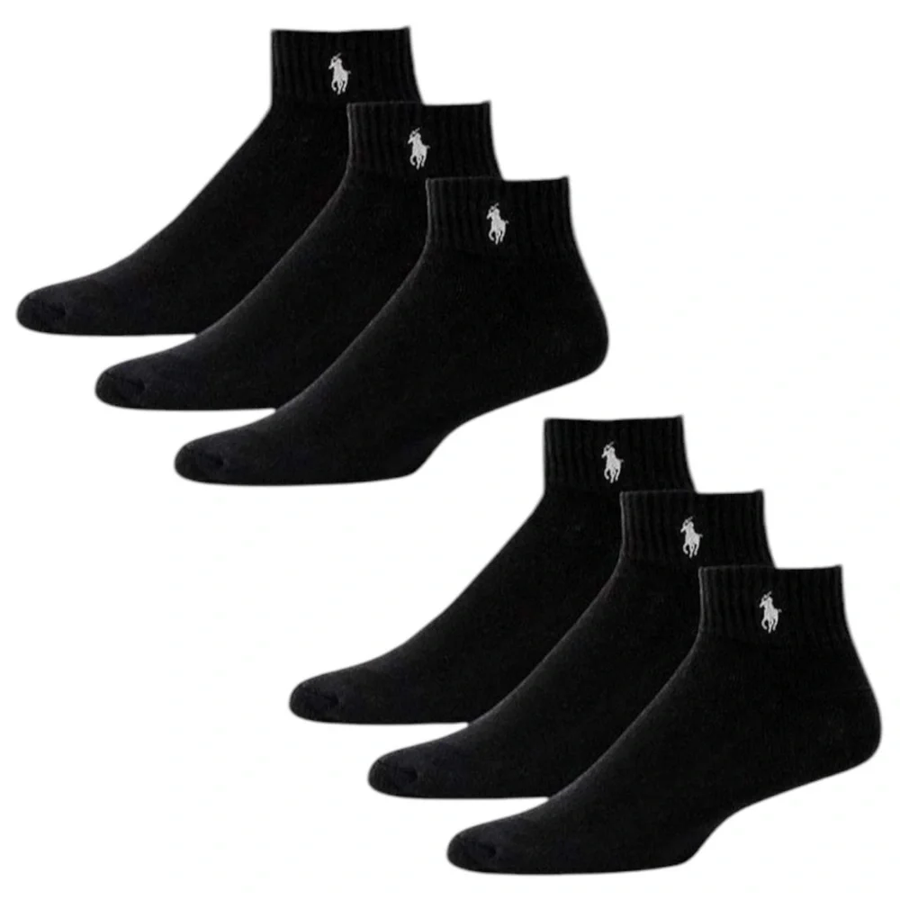 POLO RALPH LAUREN mens Athletic Performance Cotton Ankle Socks - 6pk Size 6-12